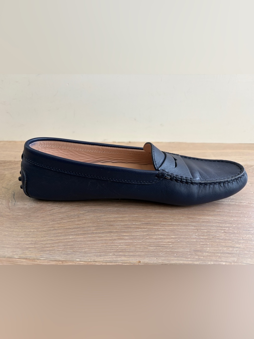 TODS Ladies Navy Blue Flat Shoes Gommini Mocassino Loafers preppy 40.5 / US 9.5 - Picture 8 of 11